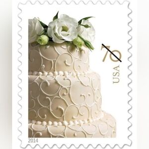 100 Wedding Cake 2017 70 Cent USPS Stamps Postage Invitations Save The Date Mail